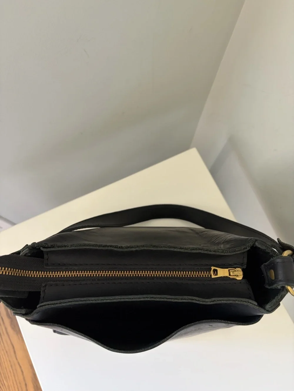 Portland Leather Triangle Shoulder Bag